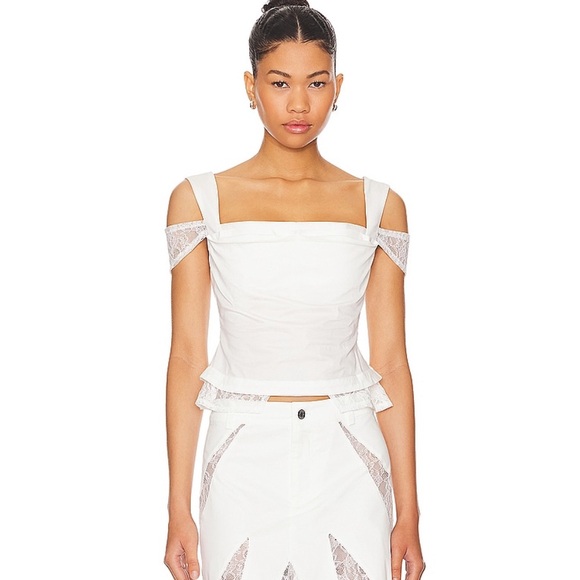 NWT Miaou Renata Corset Top in White size S - Picture 6 of 8